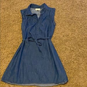 Denim shirt dress